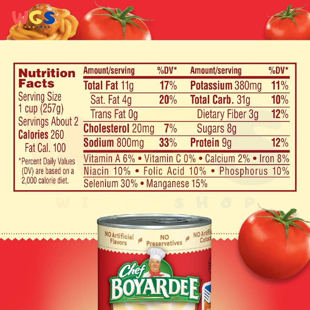 Chef Boyardee Spaghetti &amp; Meatball Pork Chicken Beef Tomato Sauce 411g