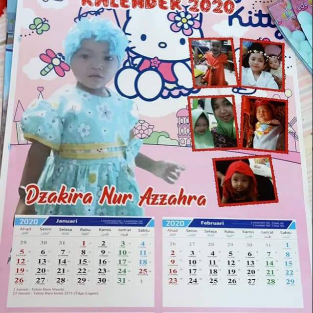 

Kalender karakter ( 3 lembar )