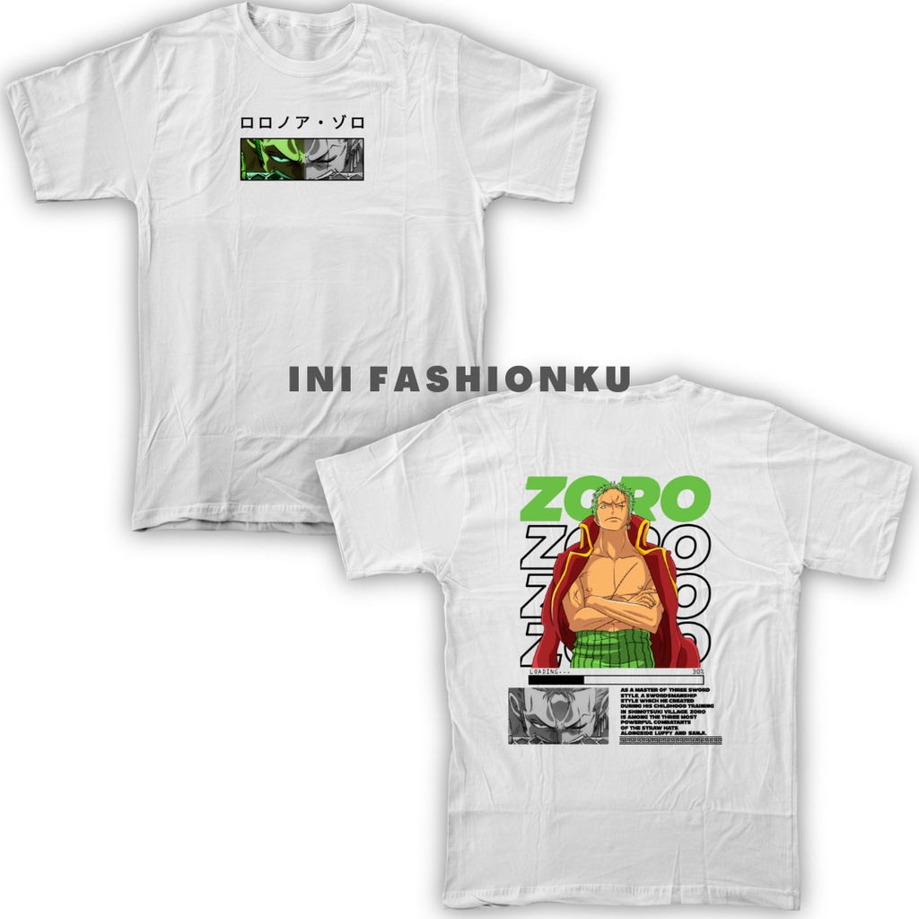 T-SHIRT PRIA ZORO 01PIECE SERIES 01/  SABLON DTF KEKINIAN/T-SHIRT PRIA CUSTOM WANITA UNISEX/KAOS UNISEX