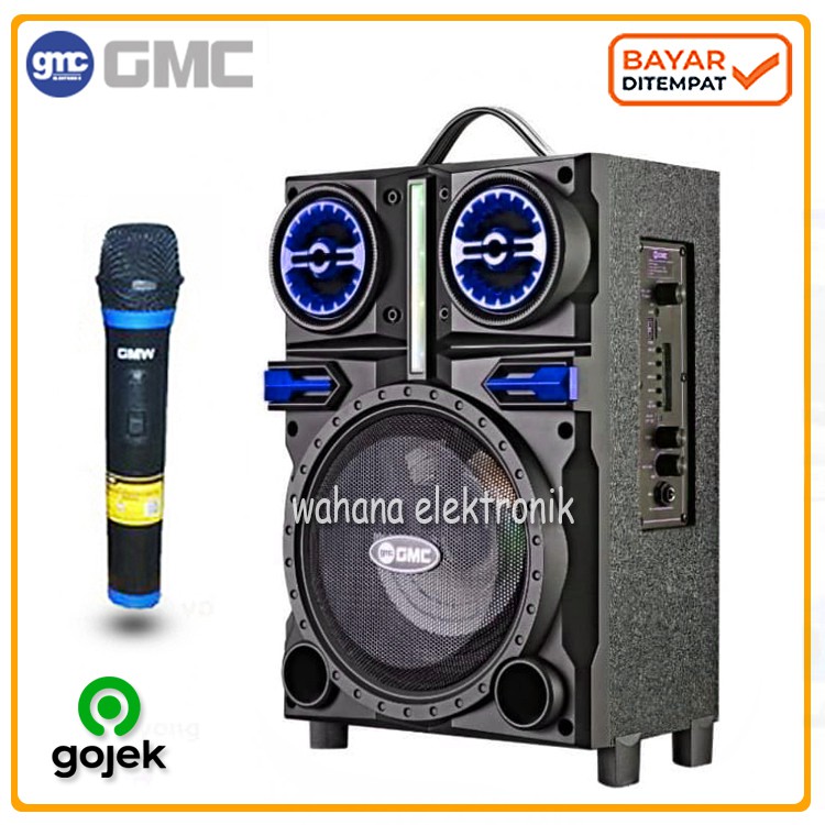 Speaker Pengajian Meeting Portable GMC 897Q Bluetooth Free Mic Wireless