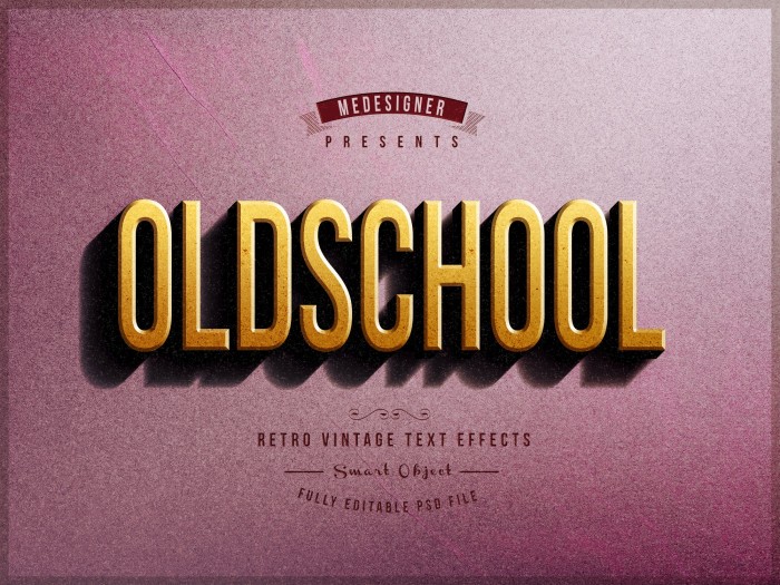 Retro Vintage Text Effects V 3 - Photoshop