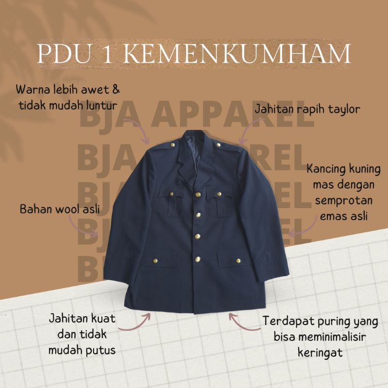 Pakaian Dinas Upacara 1 Kemenkumham/ PDU 1 KEMENKUMHAM 1 stel
