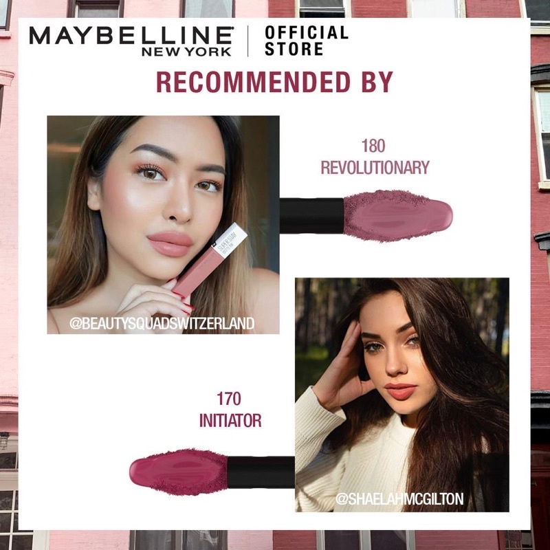 Maybelline Superstay Matte Ink 210 Versatile | Seductress | Shakeer | Delicate | Inititator