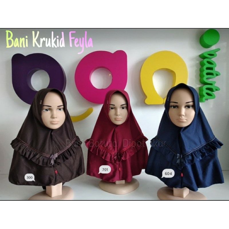 kerudung krukid sekolah bani batuta Feyla