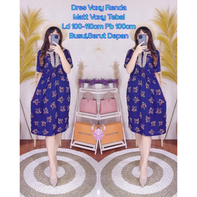 DRESS/DASTER VOXY SERUT RENDA ARAB BUSUI BUNGA