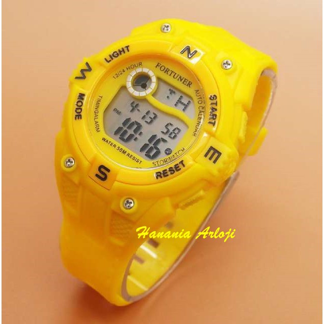 Jam Tangan Sport Wanita Fortuner Digital - Jam Tangan Cewek Waterresist - Rubber