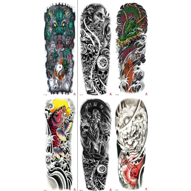 Tatto full arm 2001 terbaru GRATIS BUBLE WRAP MODEL TQB