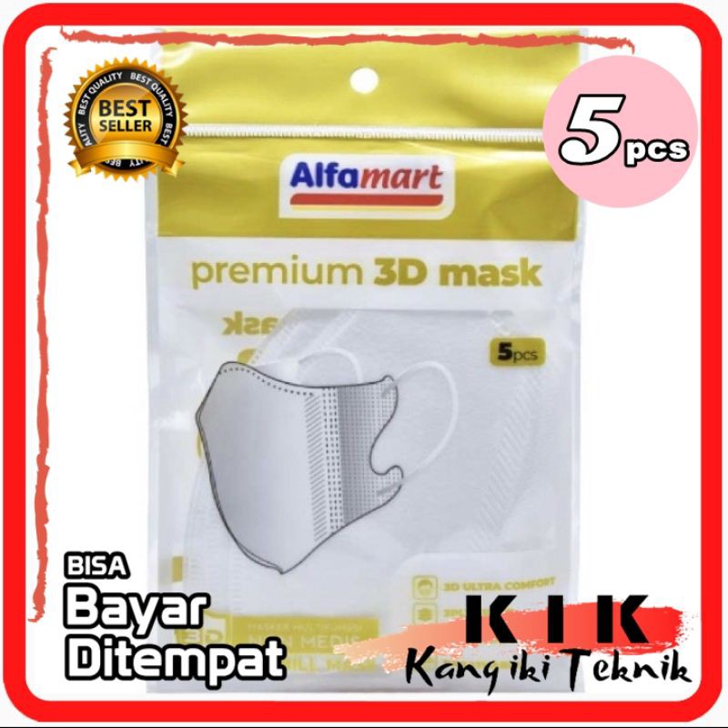 Masker Duckbill Premium 3D isi 5 - Masker Alfamart - Masker Alkindo - Masker Sensi - TERLARIS