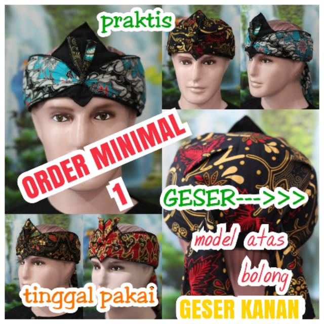 Iket kepala sunda tradisional totopong mahkuta wangsa model bolong min order 1 pcs (GS 01)