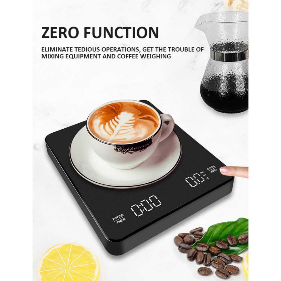 Timbangan Kopi USB Charge 3KG 0.1GR Timer V60 Drip Coffee Scale Cas