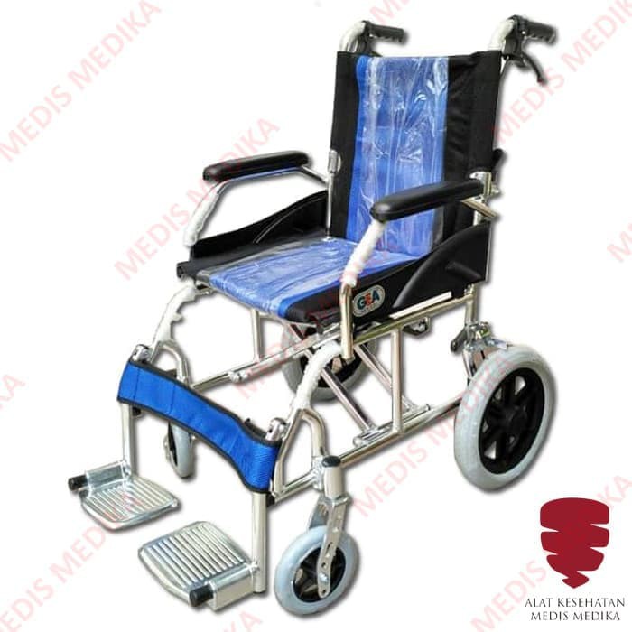 Kursi Roda Semi Traveling GEA FS 868 L Aluminium Ringan Lipat Haji
