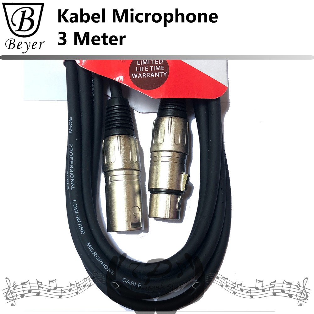 Kabel Mikrofon 3 Meter / Microphone Cable