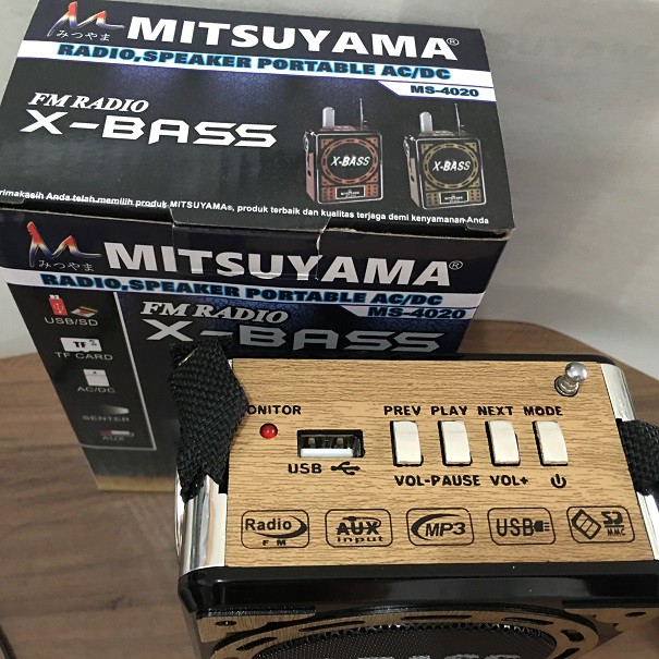 Radio Speaker Portable AC DC MS4020 Bisa Senter merk Mitsuyama