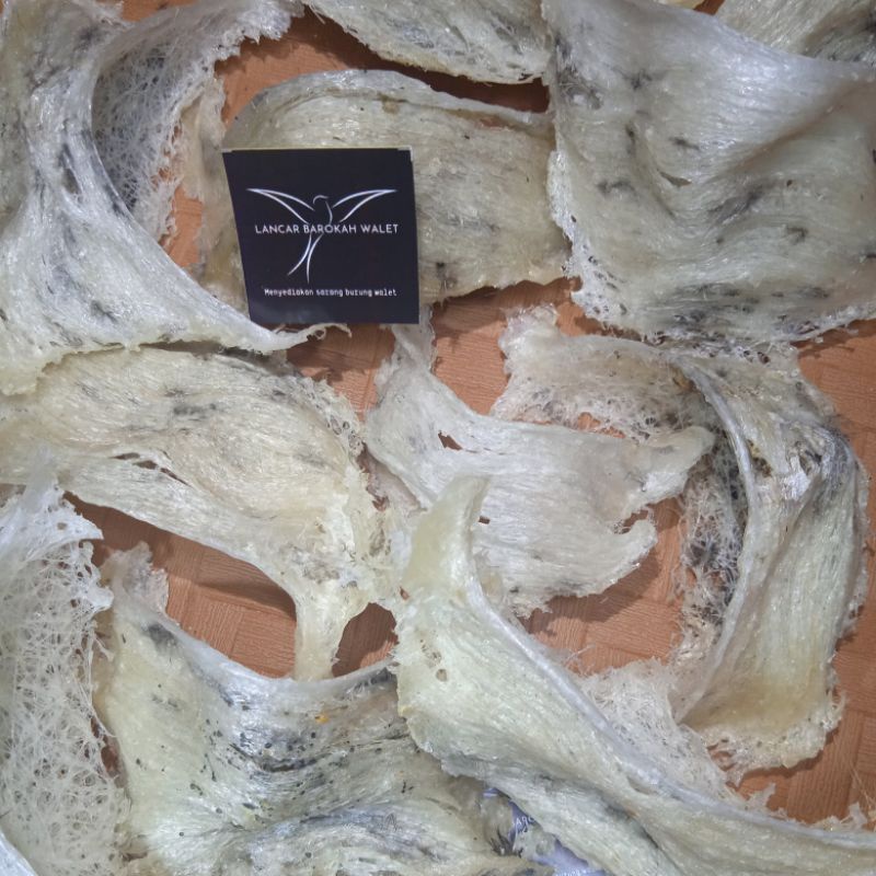 

50 Gram Sarang Burung Walet Kotor Atau Yenwo Asli Mangkok&Sudut Asli alami belum diproses.