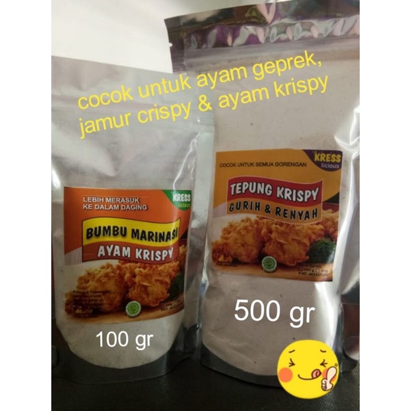 

Paket Tepung Krispy dan Bumbu Marinasi
