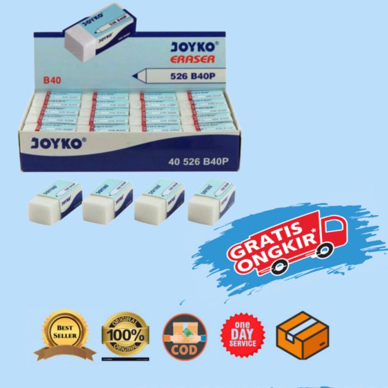 

PENGHAPUS ERASER STIP JOYKO PUTIH HITAM MURAH 526 B40P