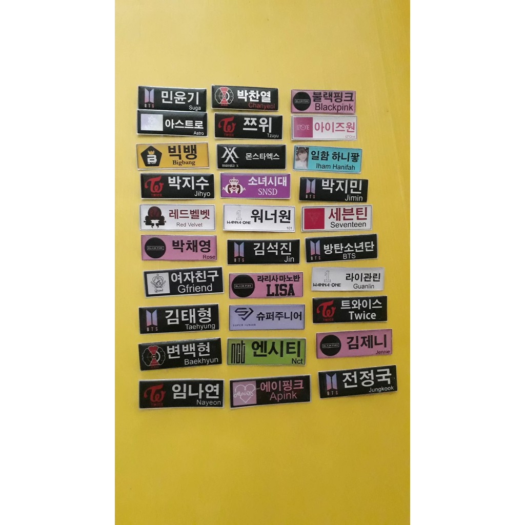 

Nametag K-Pop All Fandom