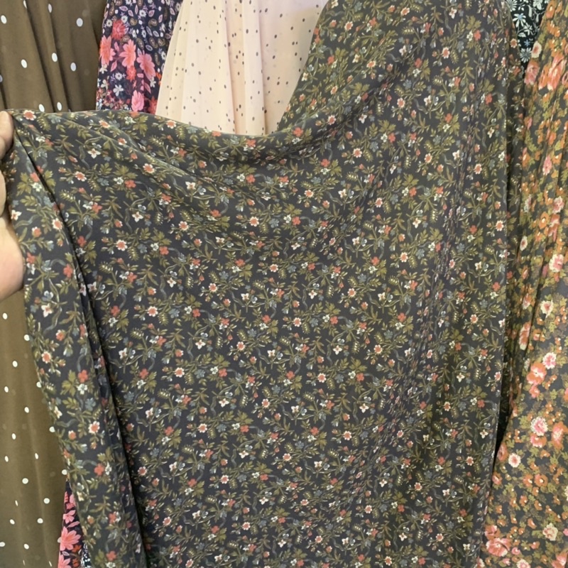 ORIGINAL zara crepe kain busana fashion wanita |harga per 0.5m