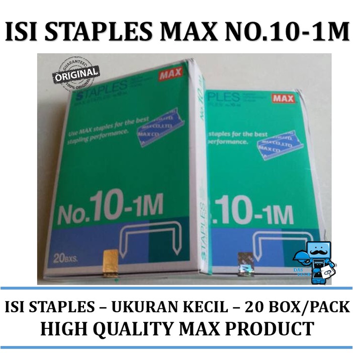 

Isi Staples MAX No10-1M 1Pack (20Pcs)