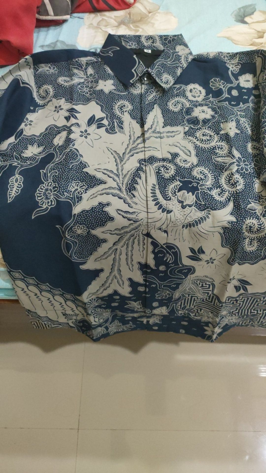 Murai Batu Kemeja Batik Pria Lengan Panjang Slimfit Katun Printing Hem Baju Atasan Kantor Modern