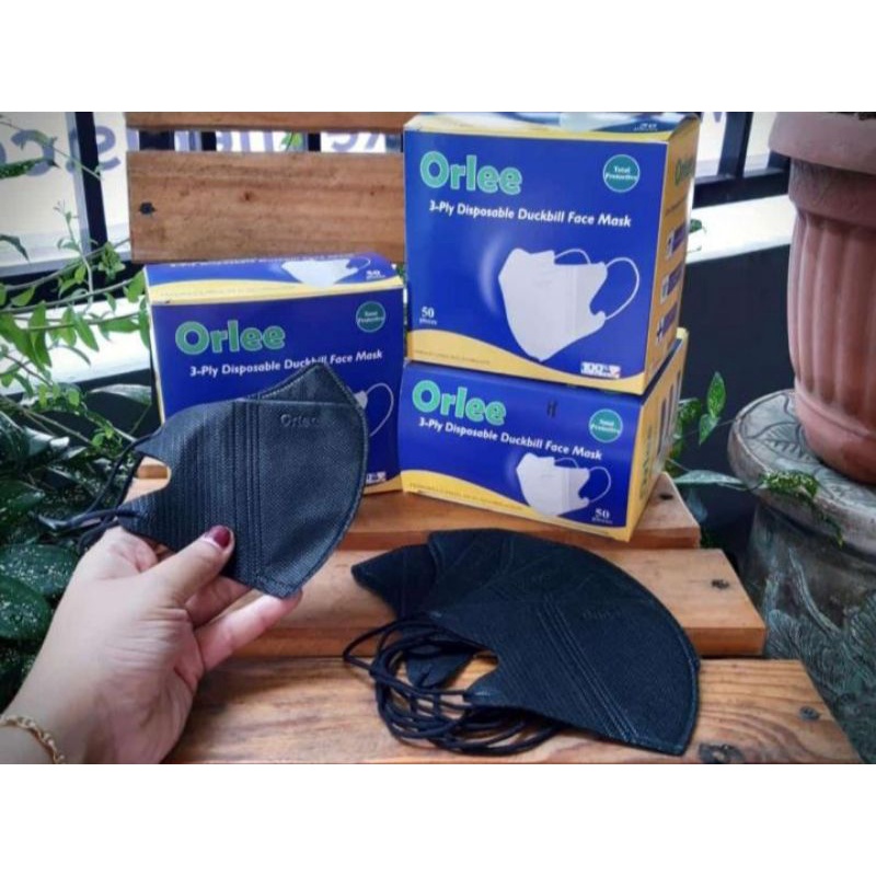 Orlee Duckbill Hitam Emboss 50 pcs