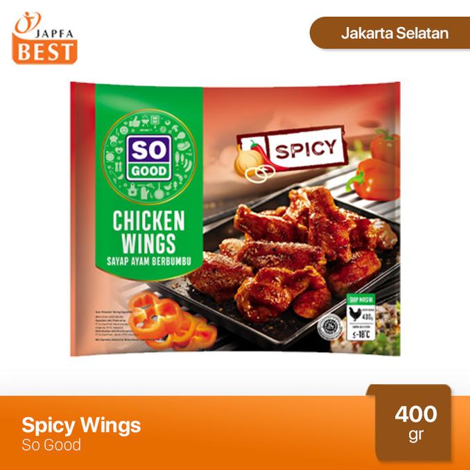 

MAKANAN BEKU / SPICY WING SAYAP AYAM PEDAS SO GOOD 400 GR NON COD
