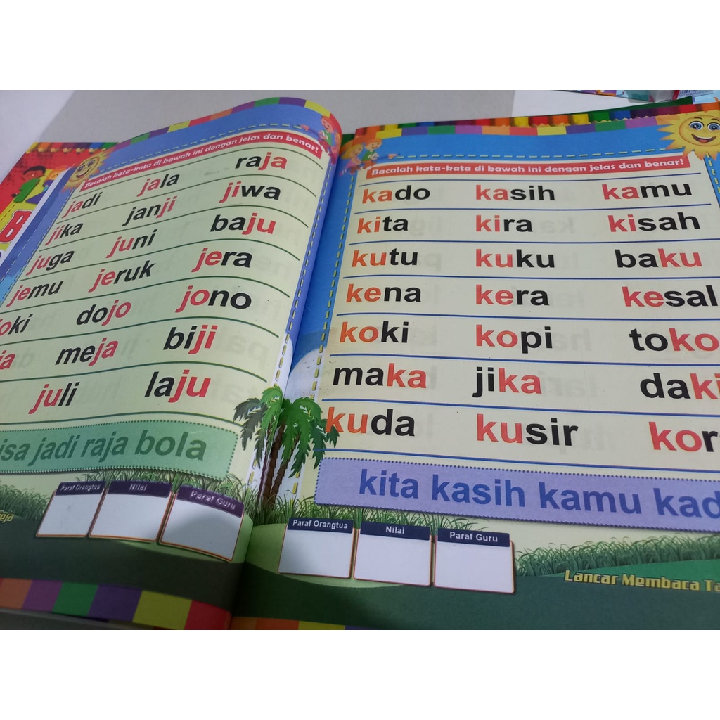 Lancar Membaca Tanpa Dieja - Buku Aktivitas Anak Belajar TK PAUD (FULL COLOR)