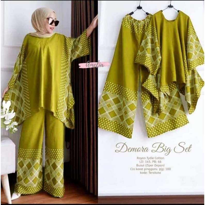 COD Setelan ONE SET Rayon Oversize CP Waka Kope Pecah Jumbo Fit XXXXL Ld 140