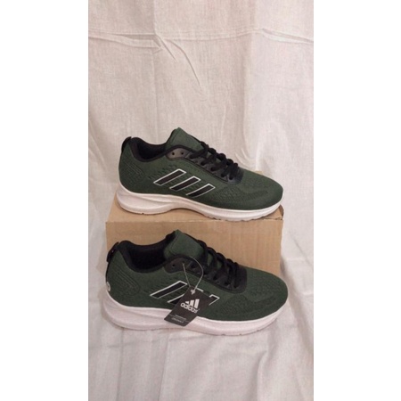 Sepatu sport wanita pria adidas murah - hijau army