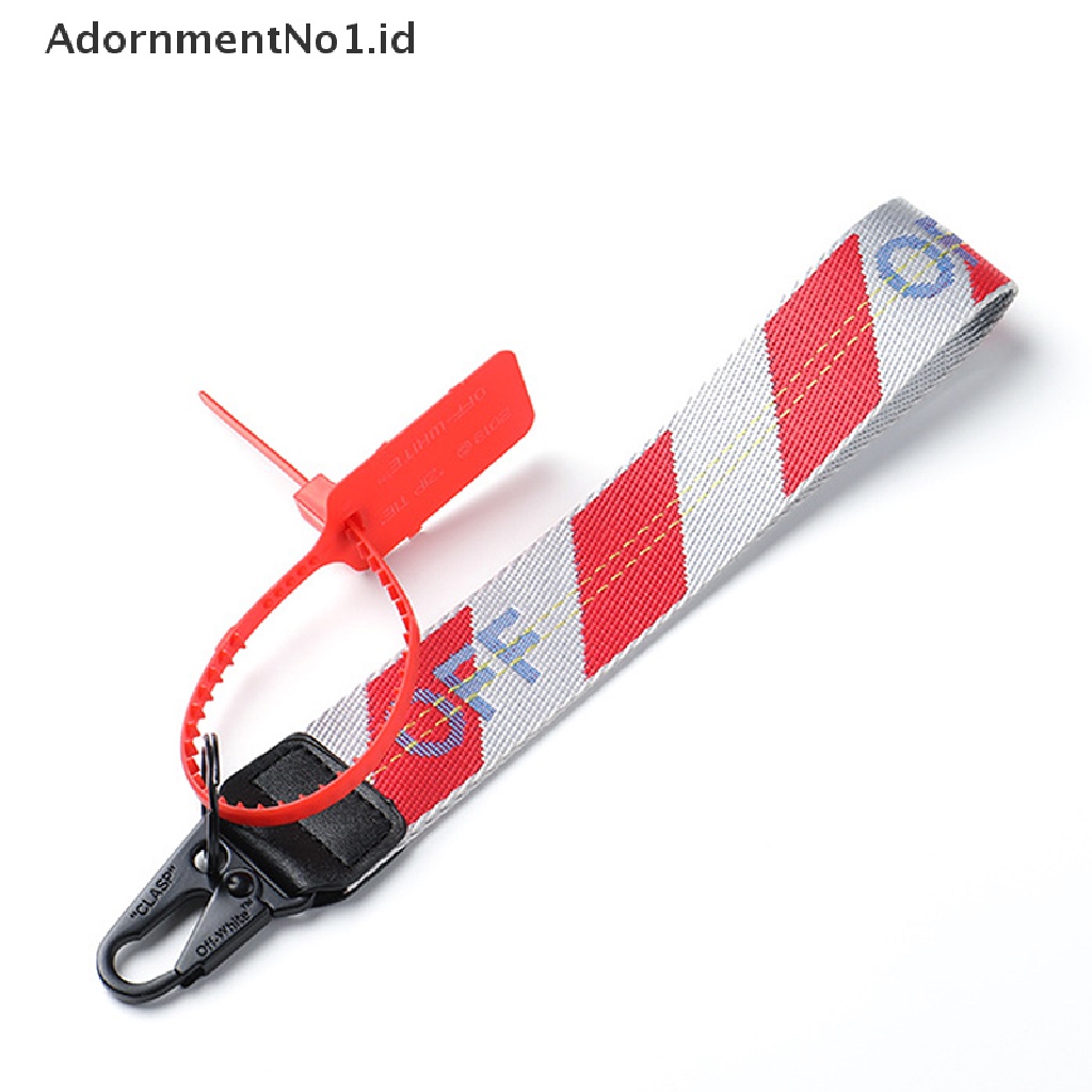 (AdornmentNo1) Off-white Tali Lanyard Gantungan Kunci Industrial 10.5 &quot;