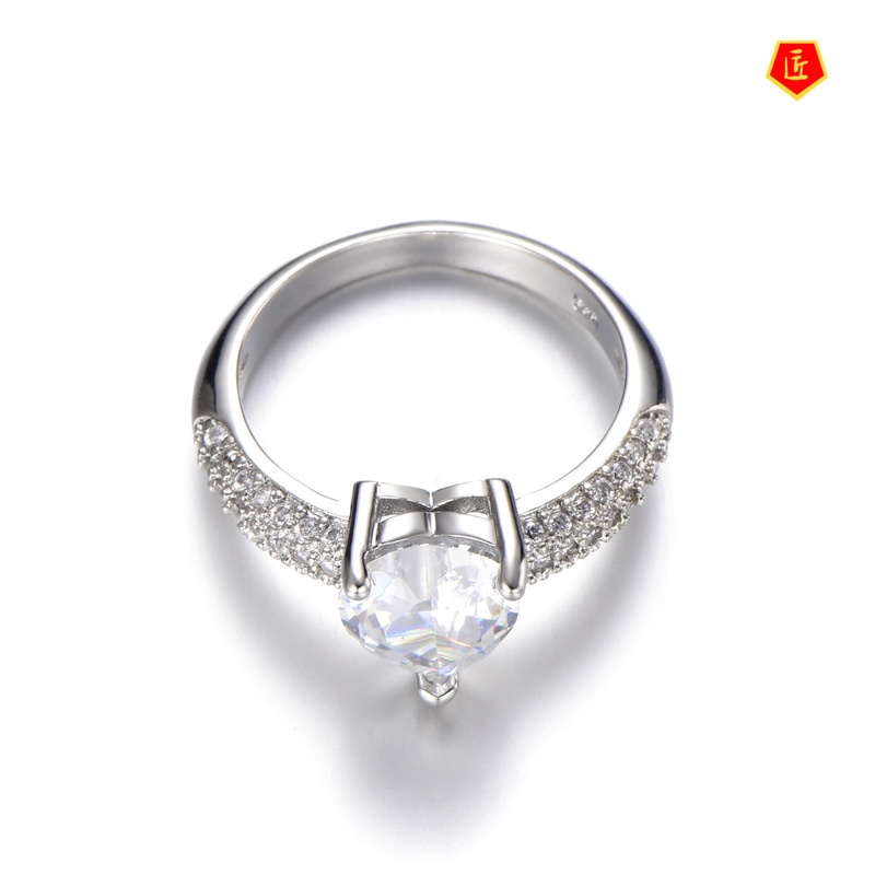 [Ready Stock]Fashion Personality Platinum Diamond Ring