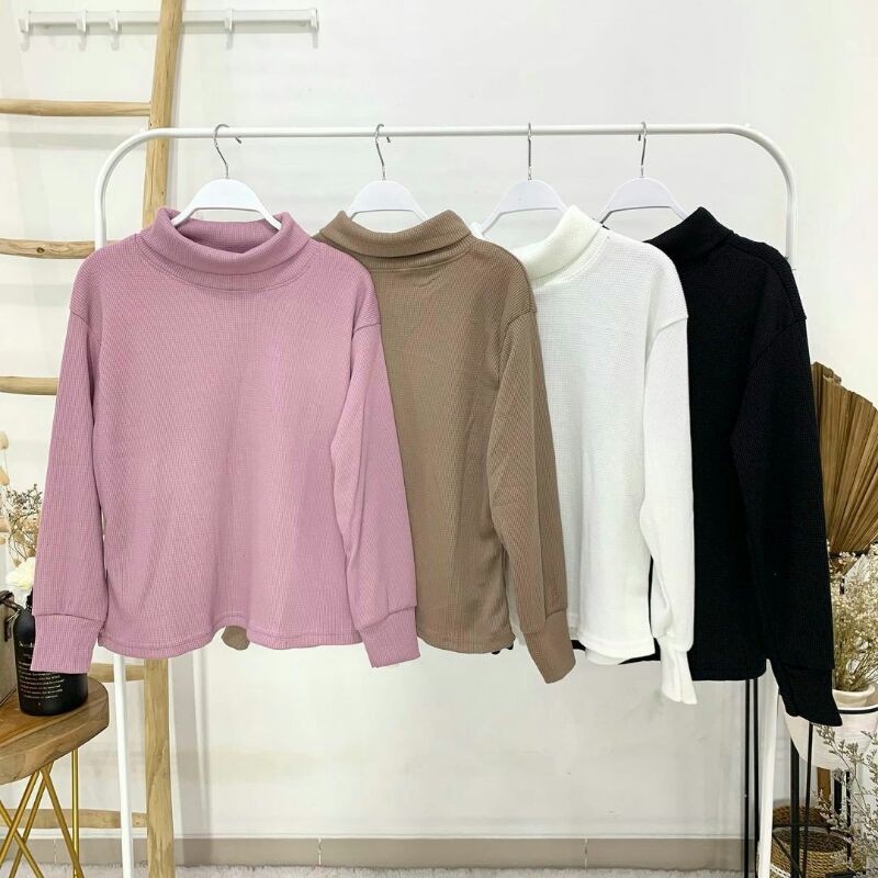 PAKAIAN WANITA RAJUT WAFFLE UNIQLO