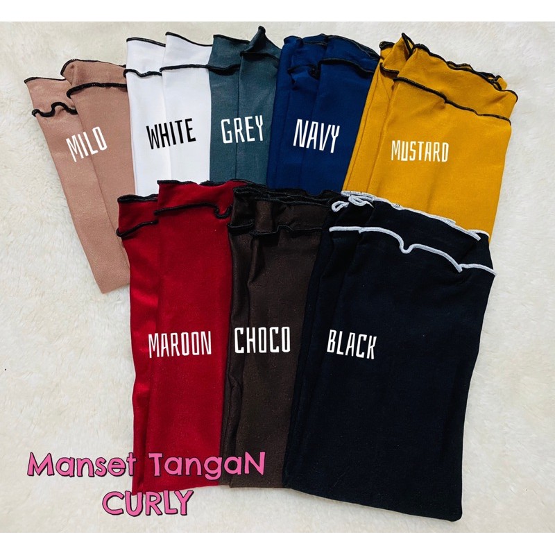 Manset Tangan Hand Socks Curly Hijab