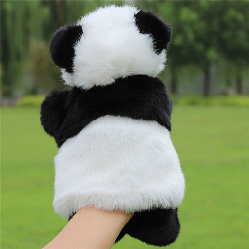 CRE  Panda Hand Puppet Baby Kids Plush Doll Educational Toys Preschool Kindergarten