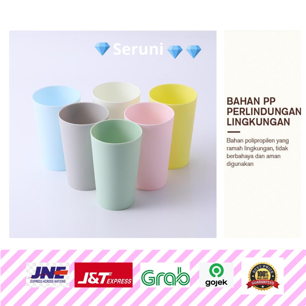 (S) 1SET 6 WARNA GELAS SAMONO STW03C MATERIAL TABLEWARE COLORFUL