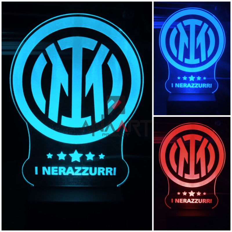 Lampu Hias Akrilik Model LOGO INTER MILAN FC