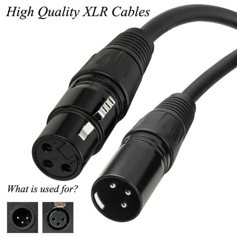 Kabel Mic Standar 1.8 Meter Canon XLR Female To Male Kabel Original