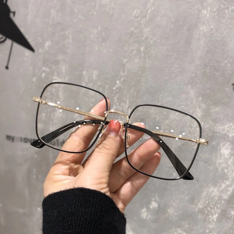 Kacamata Frame Metal Hias Glitter Gaya Klasik Untuk Wanita