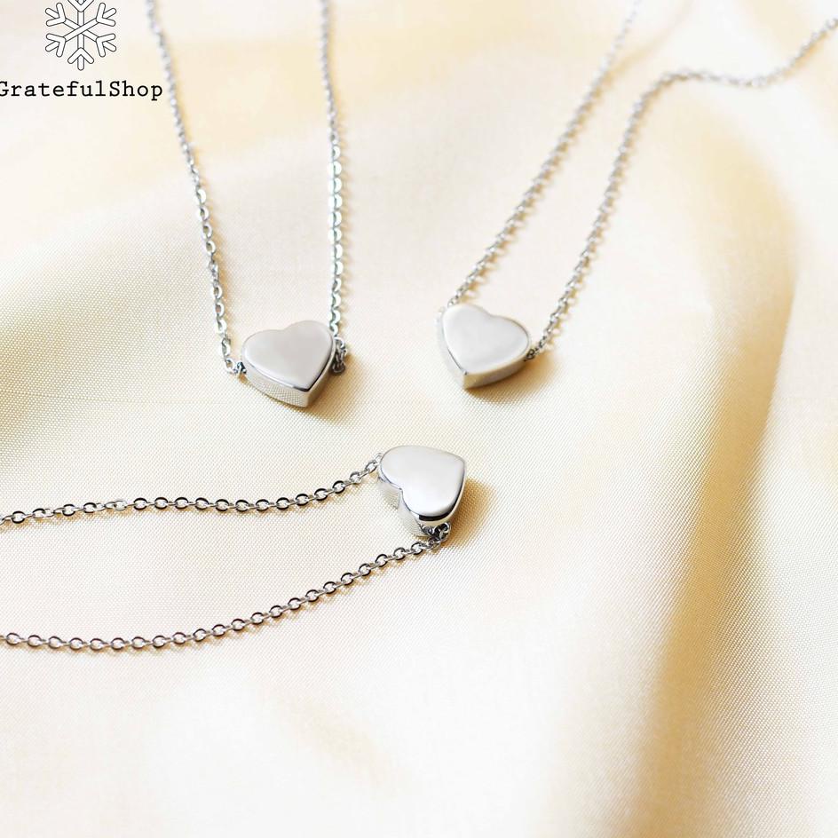 Murah Meriah Grateful - Agape Necklace Silver / Rosegold (Kalung Agape) (FREE UKIR / STAINLESS STEEL / ANTI KARAT)