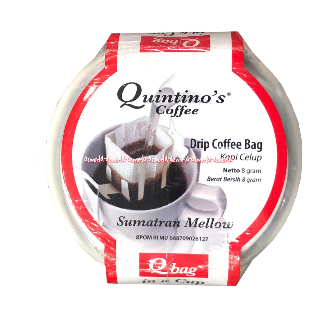 

Quintino's Coffee Drip Coffee Bag 8gr Kopi Celup Sumatran Mellow Cangkir Cup Kopi Siap Minum Quntino Quintinos Kuintinos