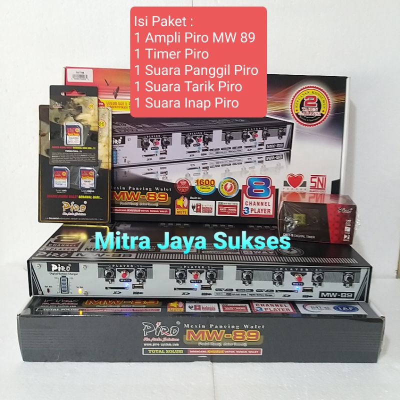 Paket Ampli Walet Piro MW 89 + Timer Piro + 3 Suara Piro (SP ST SI)
