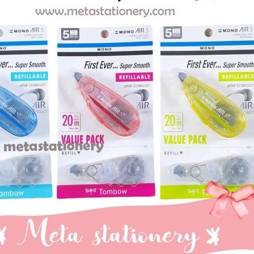 

▲ Tipex Tombow Mono Air + Refill 5mm x 10 meter - Merah Muda ➨