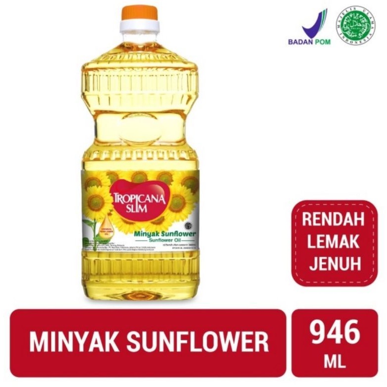 

TROPICANA SLIM SUNFLOWER OIL 946ML / MINYAK BIJI BUNGA MATAHARI