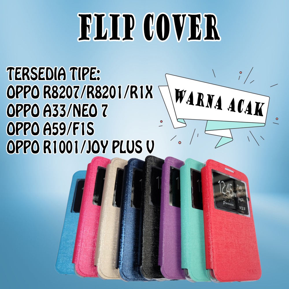 WARNA ACAK Casing Sarung Leather Case Flip Cover Dompet OPPO A33 Neo 7 A59 F1S R7 A35 / F1 A39 /A57