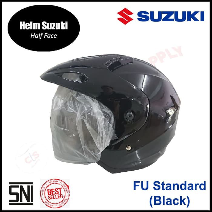 Helm Half Face Suzuki Black Original