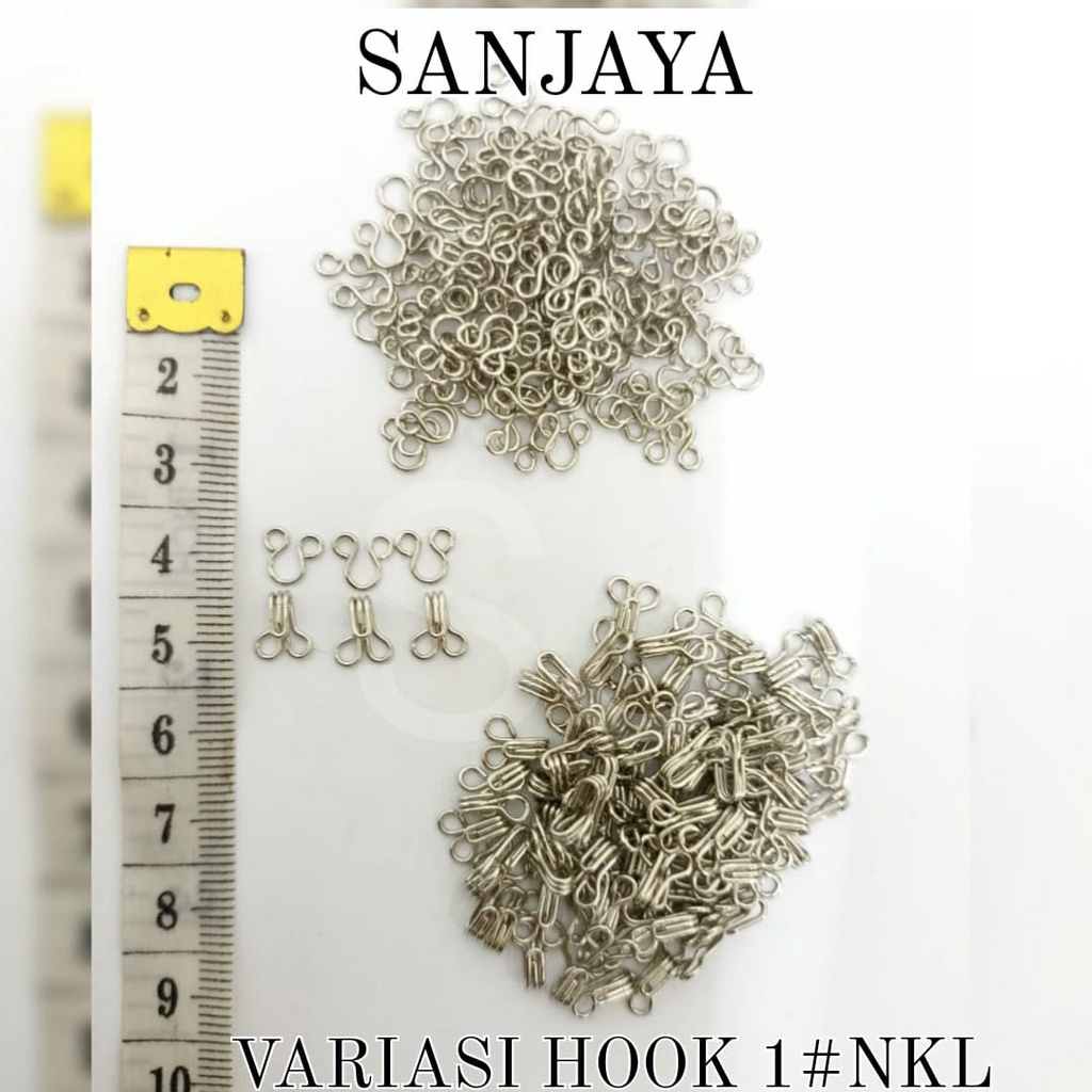 HAK KAIT BRA / KAITAN BH / PENGAIT BRA / KANCING HOOK BRA / VARIASI HOOK 1# NICKEL