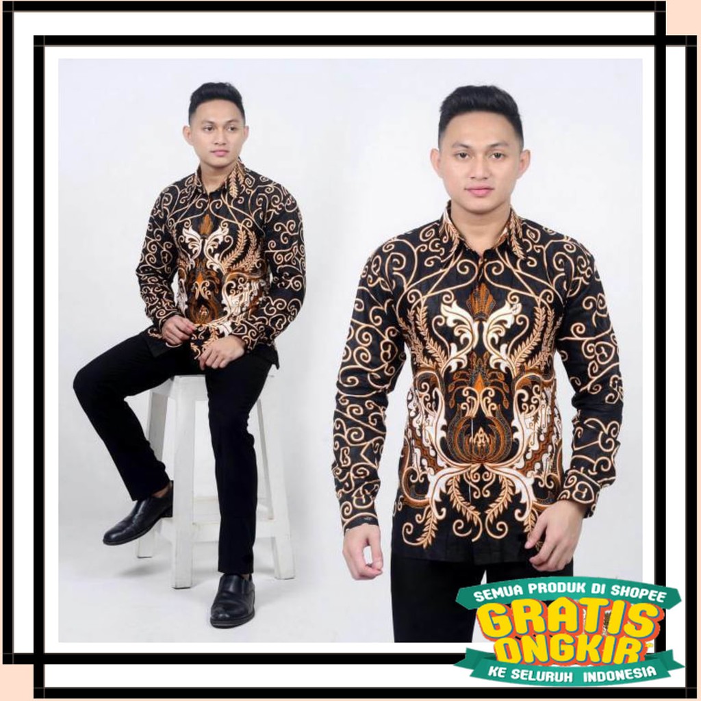 BATIK SEMARANG MURAH - TERBARU TERKINI / KEMEJA BATIK PRIA MOTIF MAHKOTA