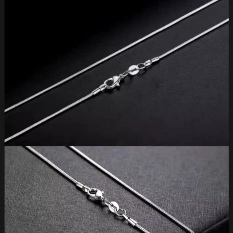 Fifi Fashion Kalung Rodium Import Model Perhiasan Lapis Emas Putih