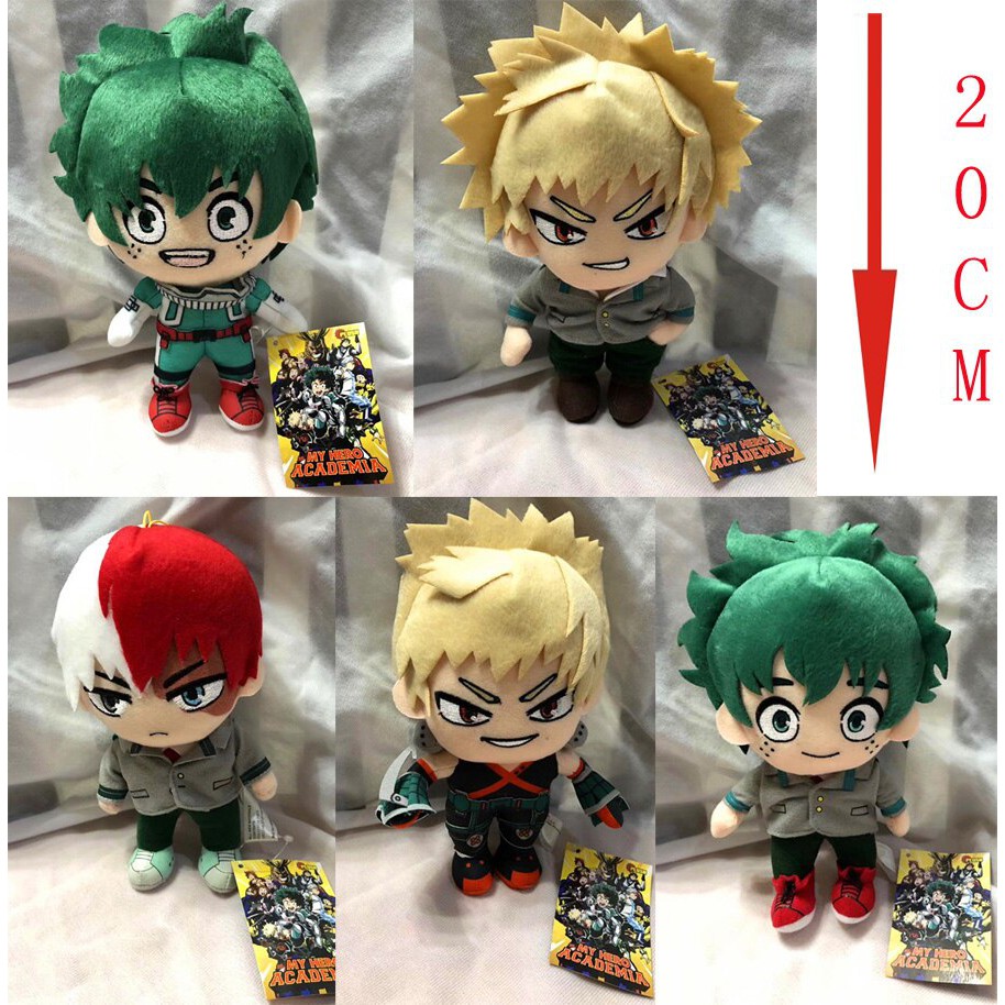 Boneka Anak 5 unids/set Anime mi héroe Academia figuras Izuku Midoriya Katsuki Bakugou Shouto
