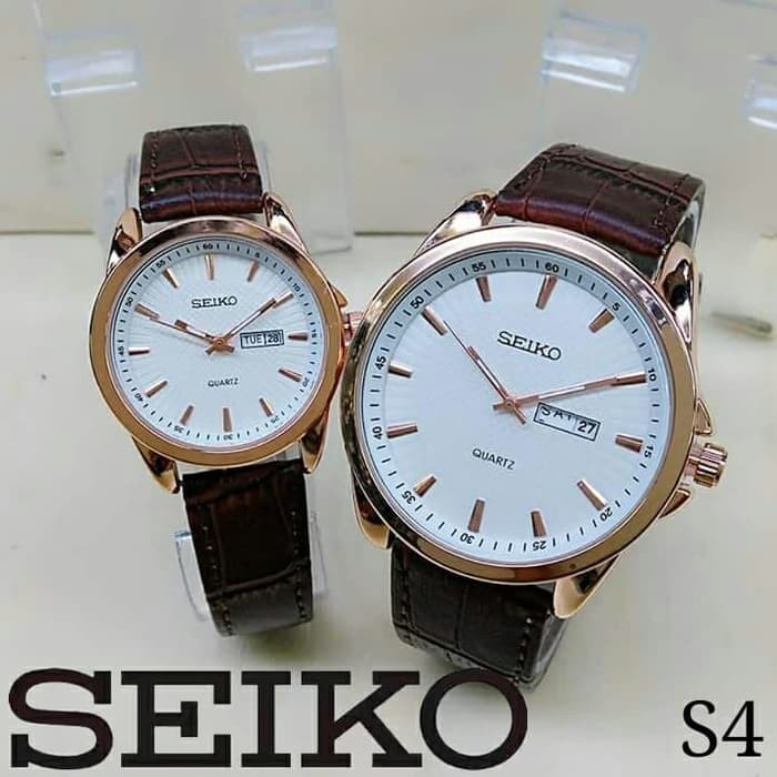 Jam Tangan Seiko S0660 Couple Tali Kulit Pria dan Wanita